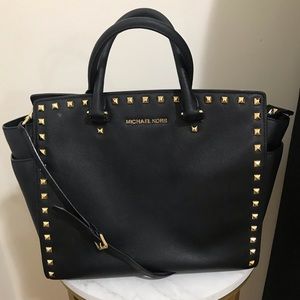 MK black studded Selma